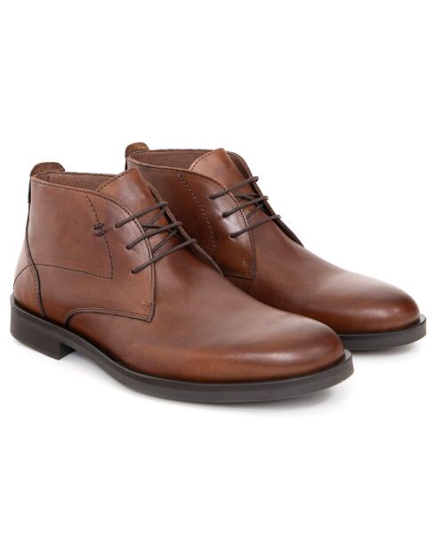 Boots en Cuir Buvori camel