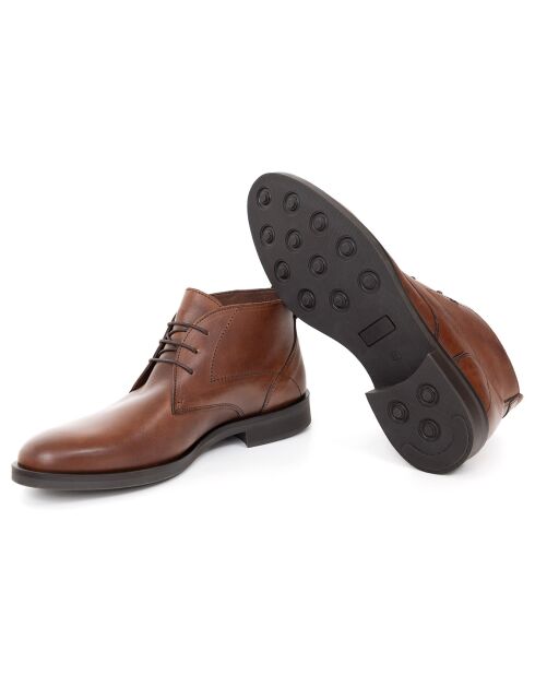 Boots en Cuir Buvori camel