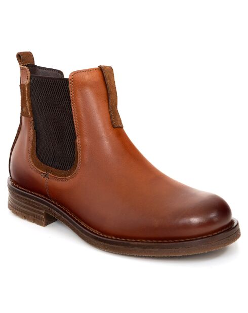 Chelsea Boots en Cuir Cavoli camel