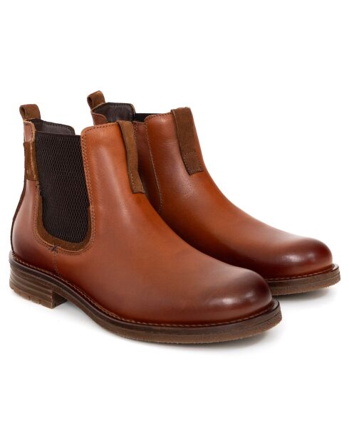 Chelsea Boots en Cuir Cavoli camel