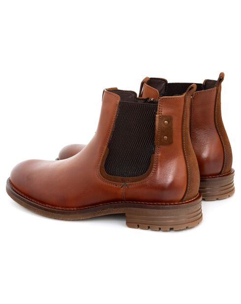 Chelsea Boots en Cuir Cavoli camel