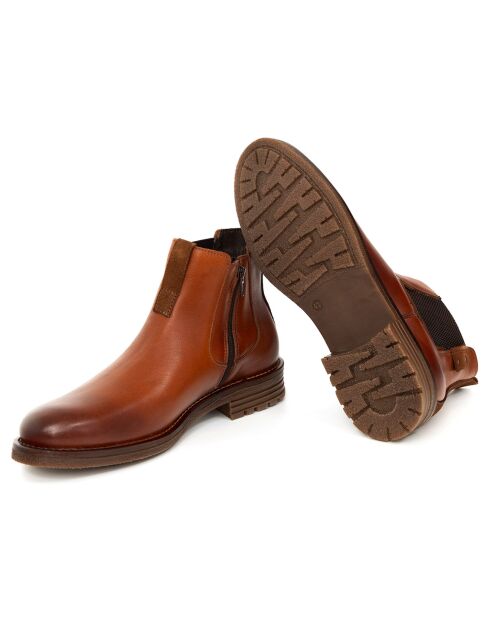 Chelsea Boots en Cuir Cavoli camel