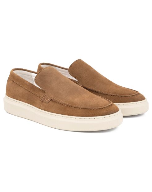 Mocassins en Cuir Danesio camel
