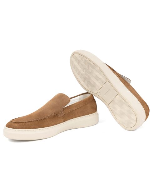 Mocassins en Cuir Danesio camel