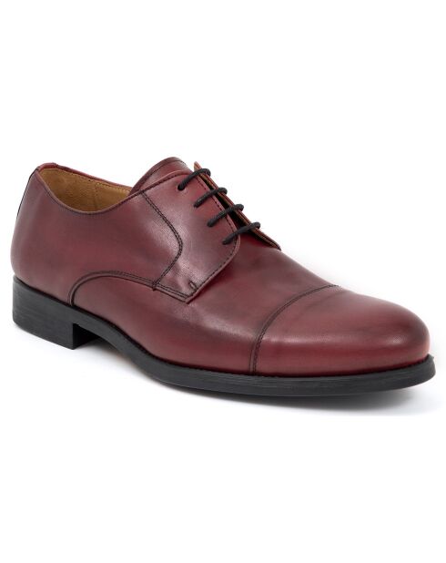 Derbies en Cuir Demil rouge bordeaux