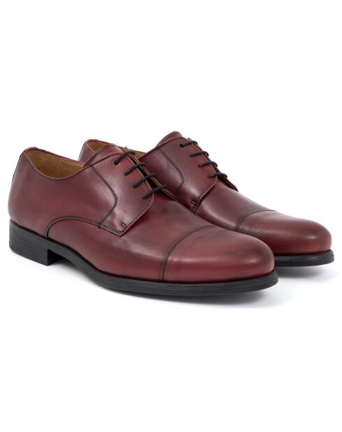 Derbies en Cuir Demil rouge bordeaux