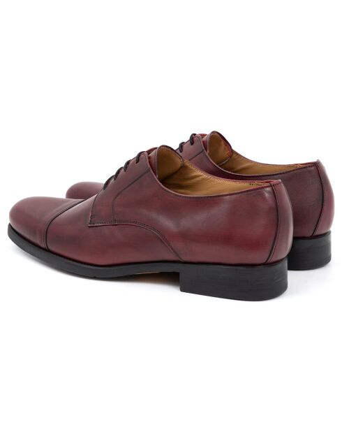 Derbies en Cuir Demil rouge bordeaux