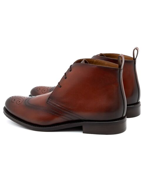 Derbies cousu goodyear en Cuir Greseli camel
