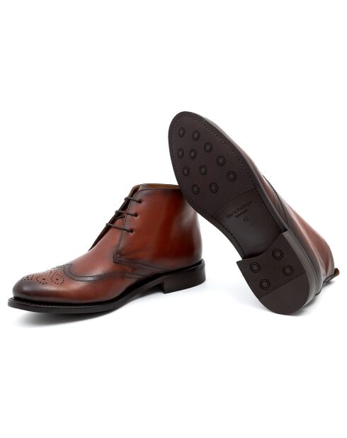 Derbies cousu goodyear en Cuir Greseli camel