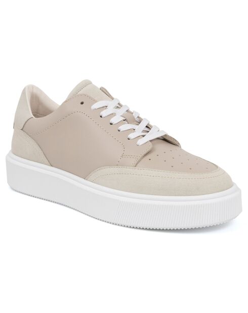 Sneakers en Cuir Kabil beiges