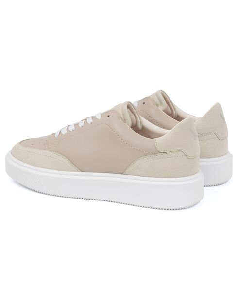 Sneakers en Cuir Kabil beiges
