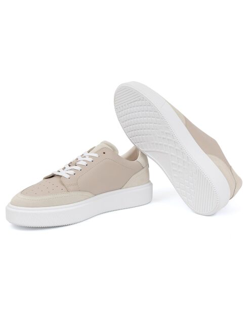 Sneakers en Cuir Kabil beiges