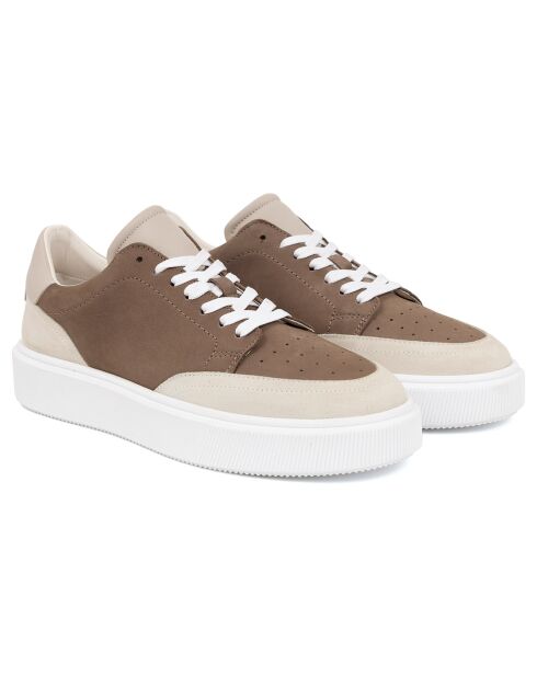 Sneakers en Cuir Kabil marron
