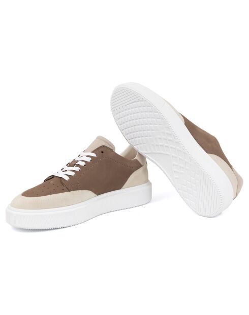 Sneakers en Cuir Kabil marron
