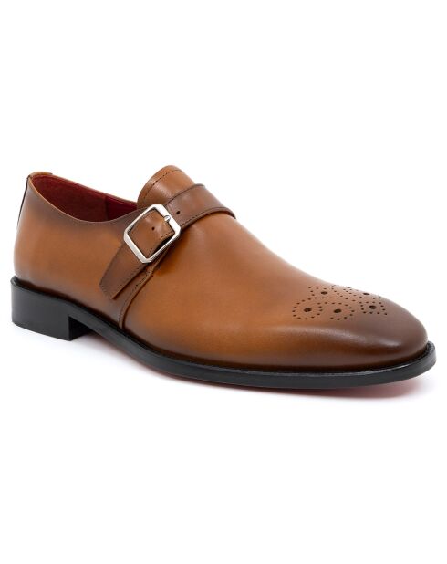 Monks en Cuir Lubilla camel