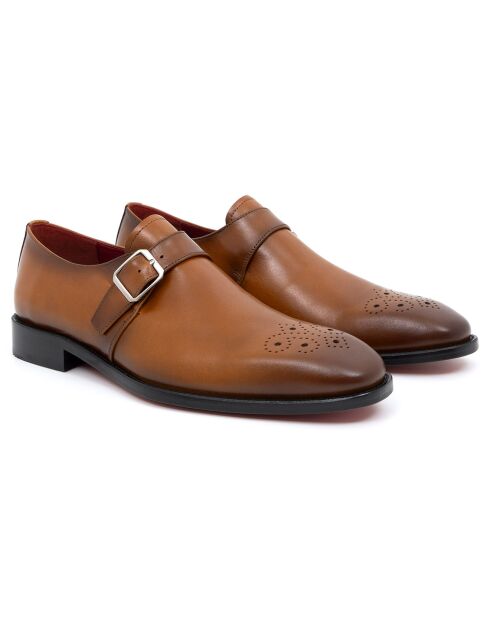 Monks en Cuir Lubilla camel