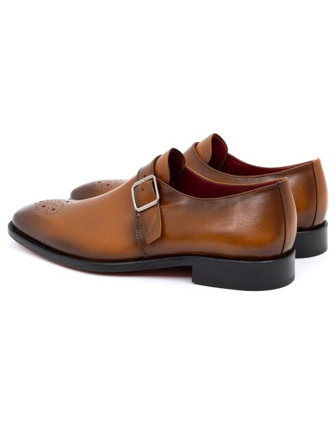 Monks en Cuir Lubilla camel