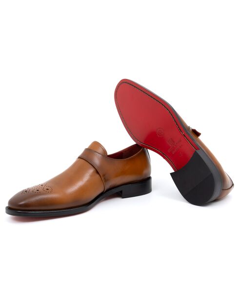Monks en Cuir Lubilla camel