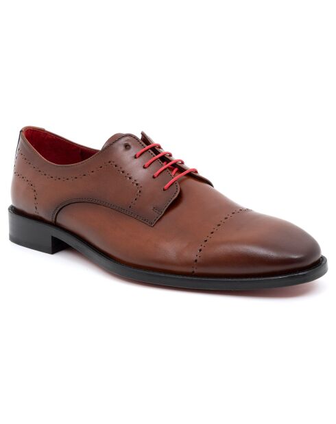 Derbies en Cuir Lucine camel