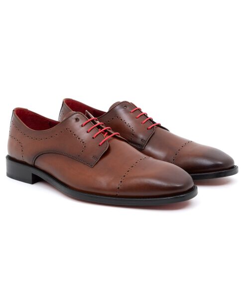 Derbies en Cuir Lucine camel