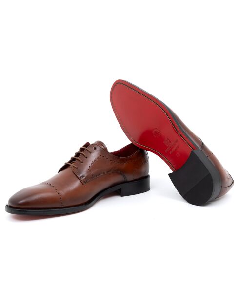 Derbies en Cuir Lucine camel