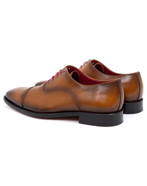 Derbies Oxford en Cuir Lugado marron
