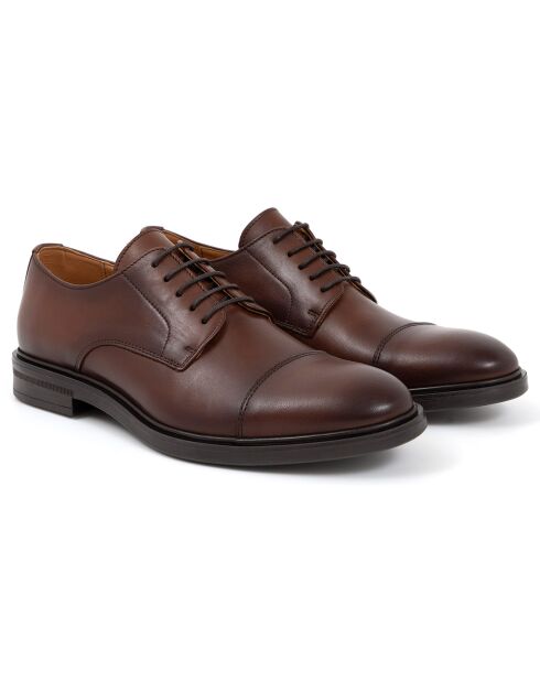 Derbies en Cuir Mider camel