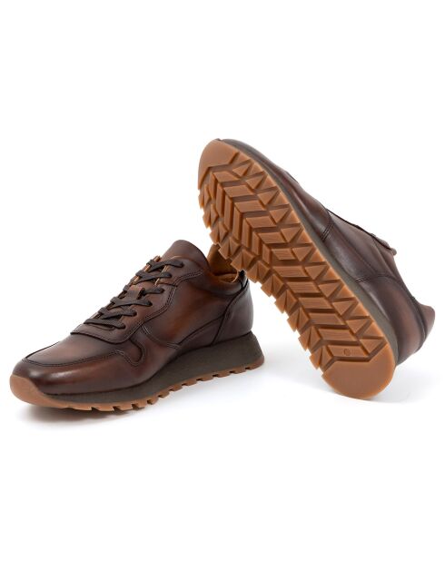 Sneakers en Cuir Milani camel