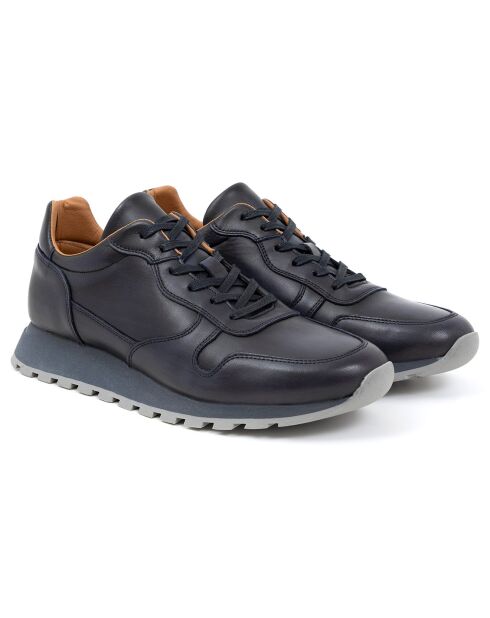 Sneakers en Cuir Milani bleues