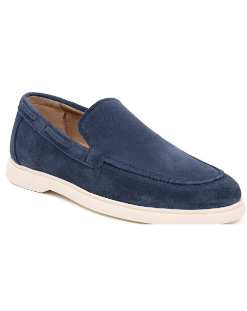 Mocassins en Cuir Milsan bleus