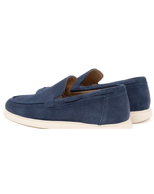 Mocassins en Cuir Milsan bleus