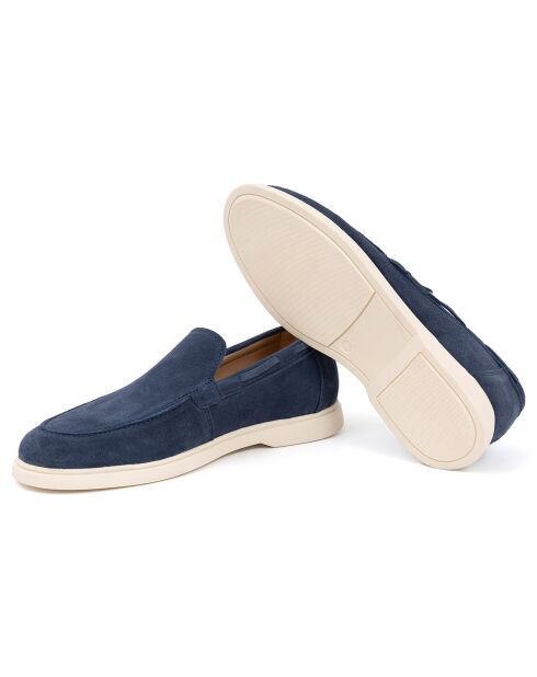 Mocassins en Cuir Milsan bleus