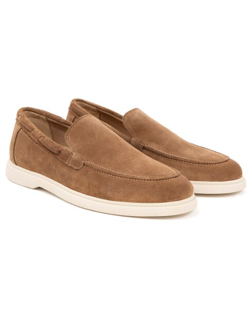 Mocassins en Cuir Milsan camel