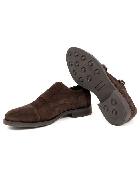 Monks en Cuir Mimonk marron