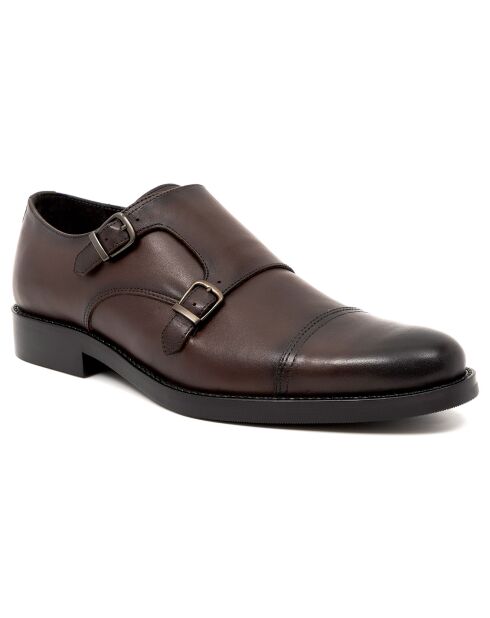 Monks en Cuir Mimonk camel
