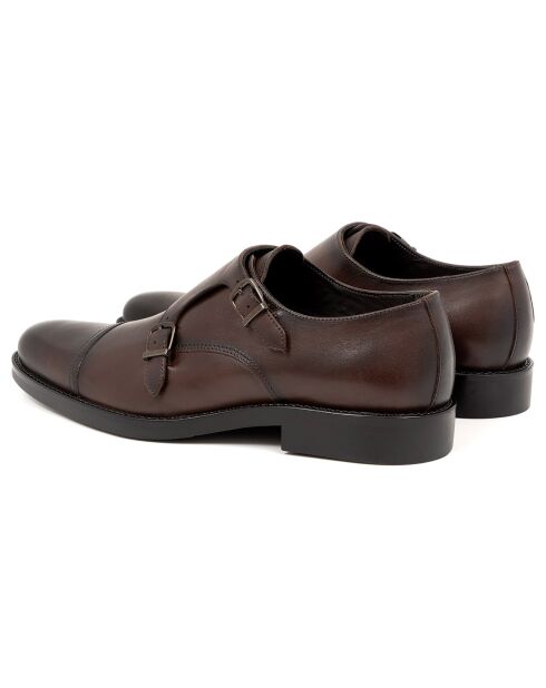 Monks en Cuir Mimonk camel