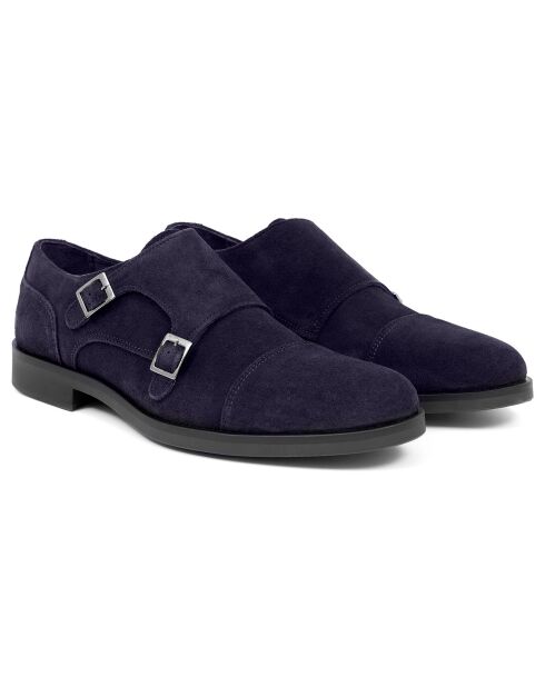 Monks en Cuir Mimonk bleus