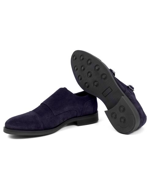 Monks en Cuir Mimonk bleus