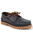 Chaussures Bateaux en Cuir Minol bleues