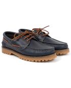 Chaussures Bateaux en Cuir Minol bleues