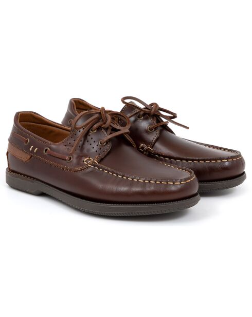 Chaussures Bateaux en Cuir Naupil camel
