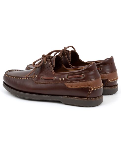 Chaussures Bateaux en Cuir Naupil camel