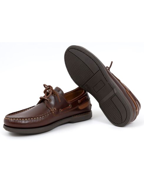 Chaussures Bateaux en Cuir Naupil camel