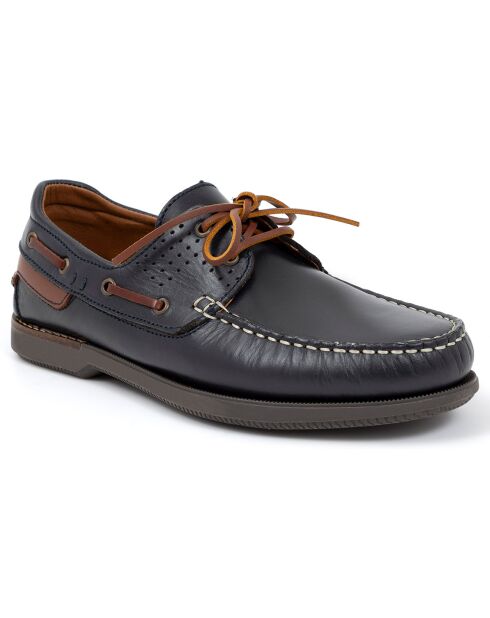 Chaussures Bateaux en Cuir Naupil bleues