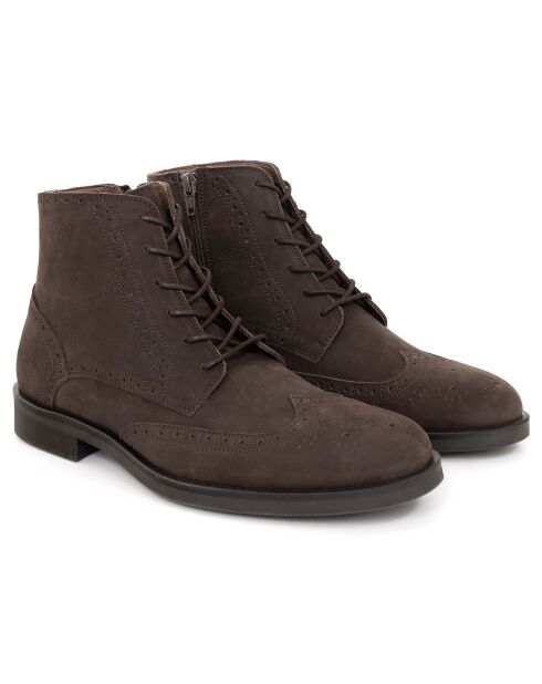 Boots en Cuir Nisape marron