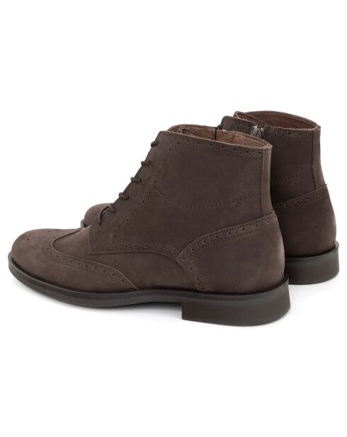 Boots en Cuir Nisape marron