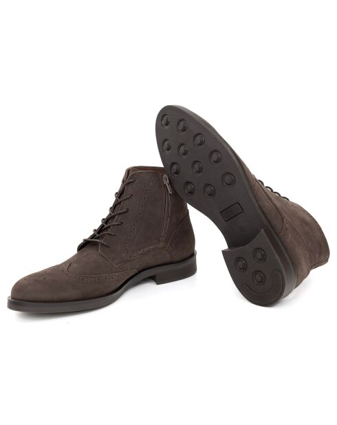 Boots en Cuir Nisape marron