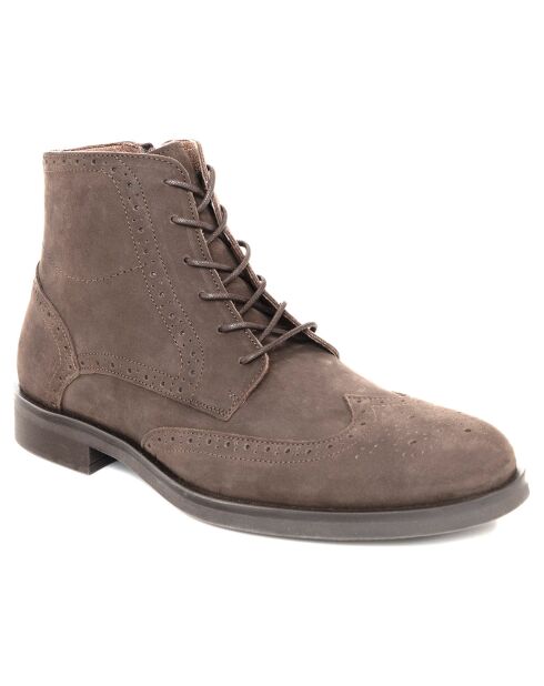 Boots en Cuir Nisape taupe