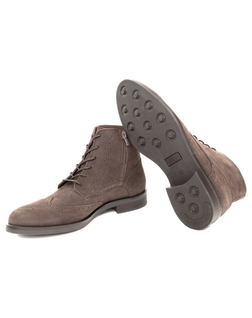 Boots en Cuir Nisape taupe