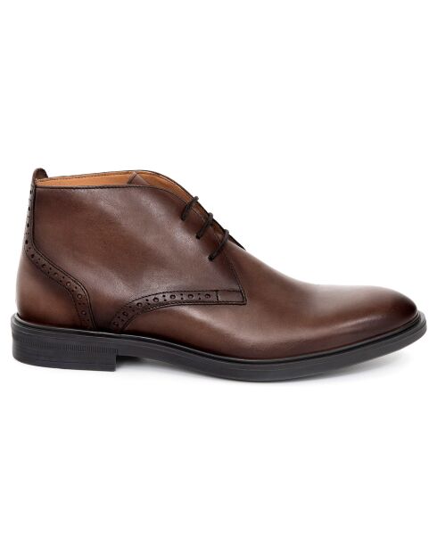 Boots en Cuir Pabine marron